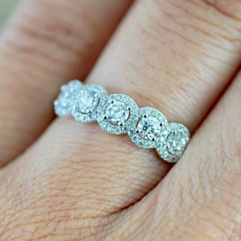 Милое женское белое обручальное кольцо Уникальный роскошный модный серебряный с кристаллами циркониевое кольцо винтажное обручальное кольцо кольца для женщин