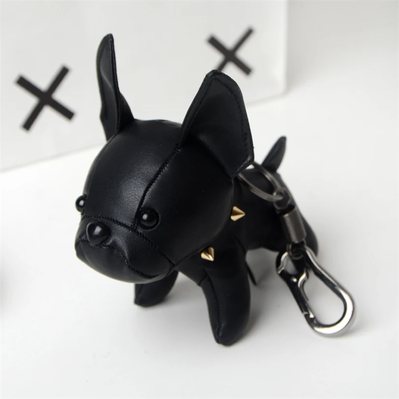Buy Bulldog Keychain Pu Leather Animal Dog Keyring