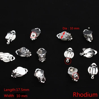 

20pairs/lots Earring Clip Diy Findings Round Blank Base Without Piercing For Women Dangle Drop Earrings Clip Making Accessories