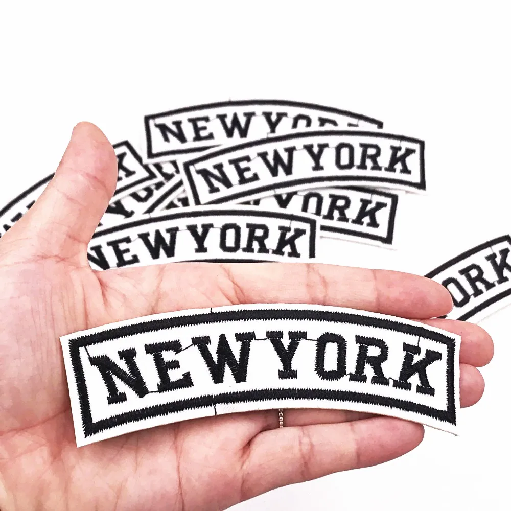 10pcs new york embroidery patches for clothing iron on patches applique