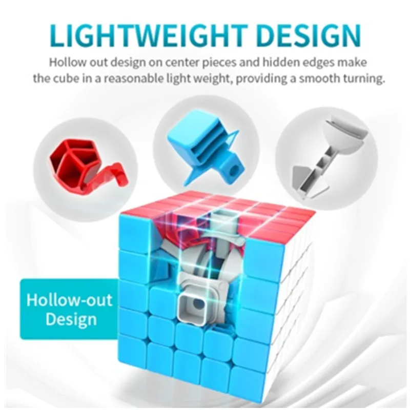 MoYu MeiLong 5x5 магический куб без наклеек 5x5x5 головоломка скорость 62 мм WCA соревнование Профессиональный Cubo Magico