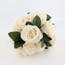 Inofinn шампанское невесты с цветами в руках, Романтическая свадьба Красочные невесты букет, красный розовый синий и фиолетовый свадебный букет