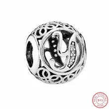 Сублимированный Серебряный 925 capitary YR бисер в винтажном стиле прозрачный CZ DIY Fit PANDORA Подвески для женщин ювелирные изделия LE015-Y
