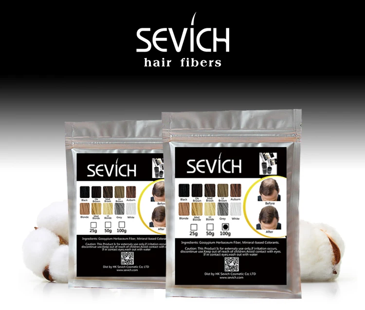 Sevich 100g Hair Building Fibers Hair Loss Concealer Thicken Powder Hair Care Product Growth Keratin Salon Hair Treatment