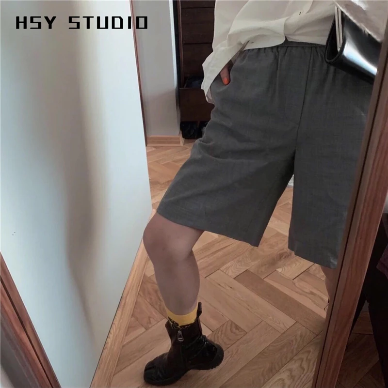【HSY stuo】 2019 летние новые модные ins женские шорты шутника негабаритных