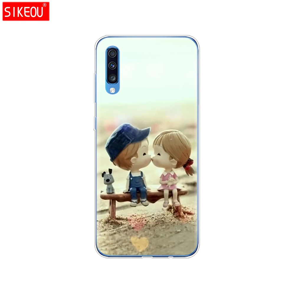 For Samsung A70 Case Soft TPU Phone Back Cover For Samsung Galaxy A70 silicon Cases Coque Capa A 70 A705 A705F bumper Cat - Цвет: 12088