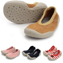 Дизайн, Детские уличные лоферы, обувь для маленьких мальчиков и девочек с мягкой резиновой подошвой, Нескользящие вязаные носки для новорожденных, обувь для номера