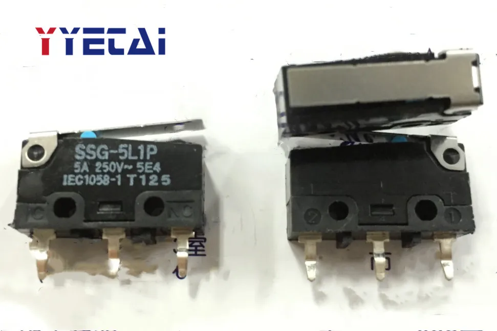 YongYeTai SSG-5L1P Микропереключатель с ограничителем 5A 250V-5E4 Синяя кнопка ручкой