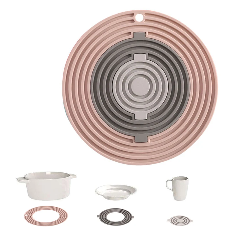 

3 in 1 Silicone Pot Mat Coasters, Silicone Heat Resistant Pot Holders, Hot Pads, Non-Slip, Flexible, Durable
