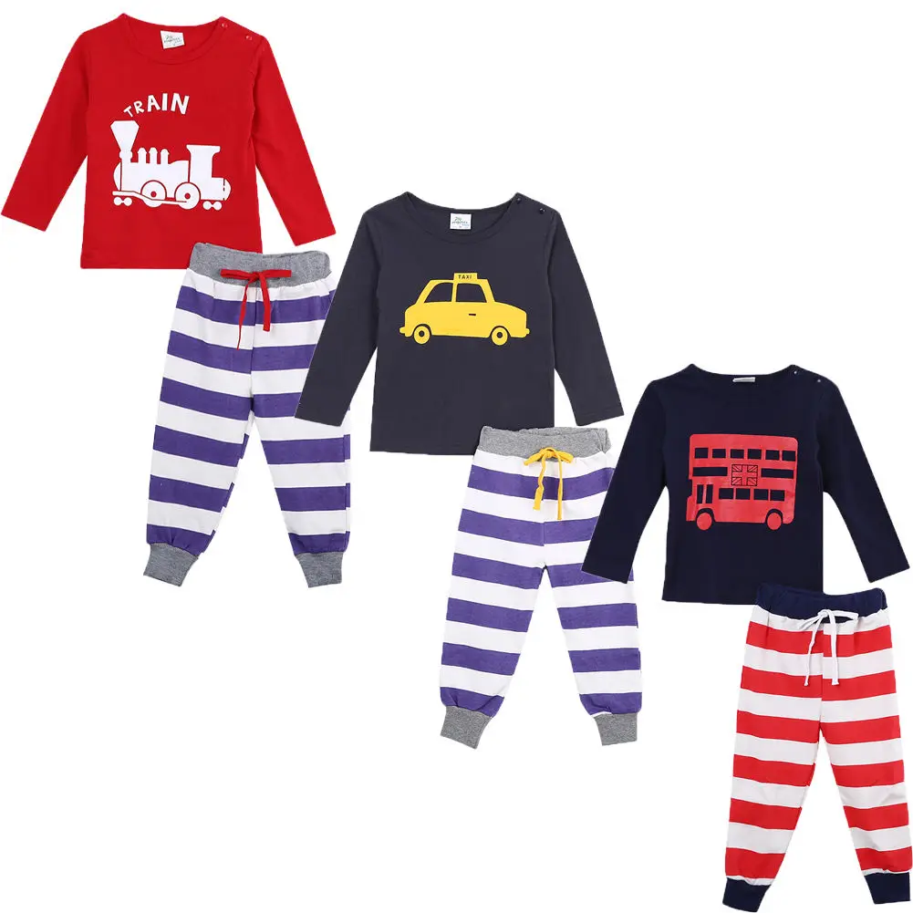 

Toddlers Kids Baby Girls Boys Pajamas Set Long Sleeve Top+pant Nightwear 2pcs Clothes Set 2016 Wholesale