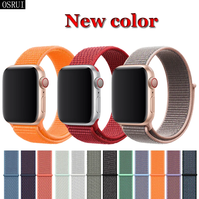 

Strap For Apple watch band 42mm 38mm 4 3 correa iwatch band 44mm 40mm Nylon sport loop bracelet Apple watch 4 accessories 3/2