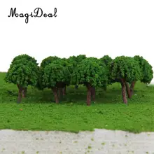 MagiDeal 50 шт. пластик 3 см Пейзаж Модель поезда световые гирлянды для деревьев зеленый для уличного дома парк сад макет классный Декор