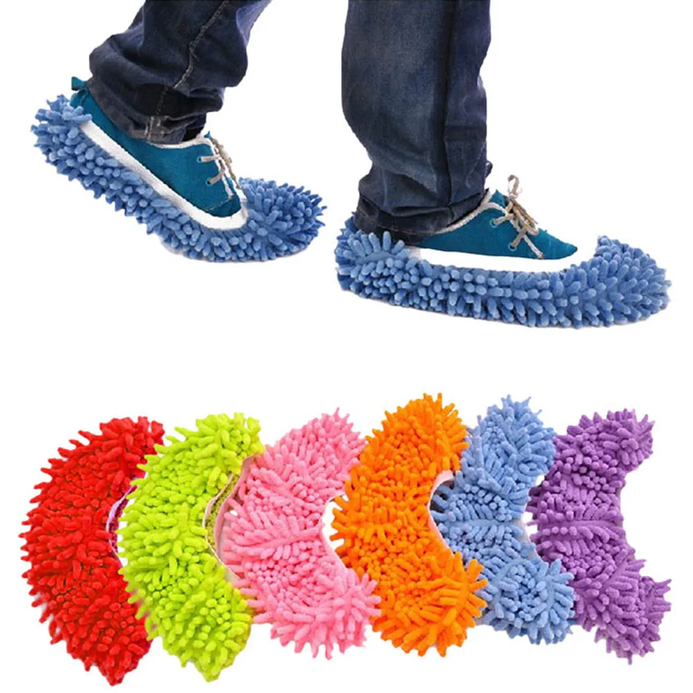 2019 Random Color Slippers Shoes Cover Multi Function Mop House Clean