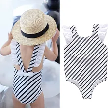 Детские летние купальники Одежда для детей; малышей; девочек без рукавов в полоску; летние купальники Цельный купальник для девочек Ползунки Комбинезоны для женщин пляжные простыня банная T9