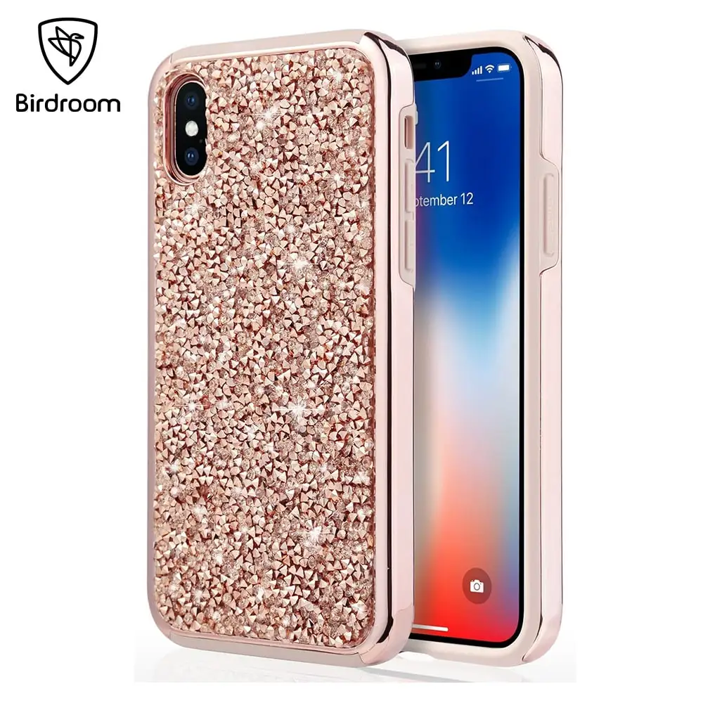 Чехол для Apple iPhone 6 6S Plus 7 ударопрочный роскошный блестящий Блестящий двухслойный