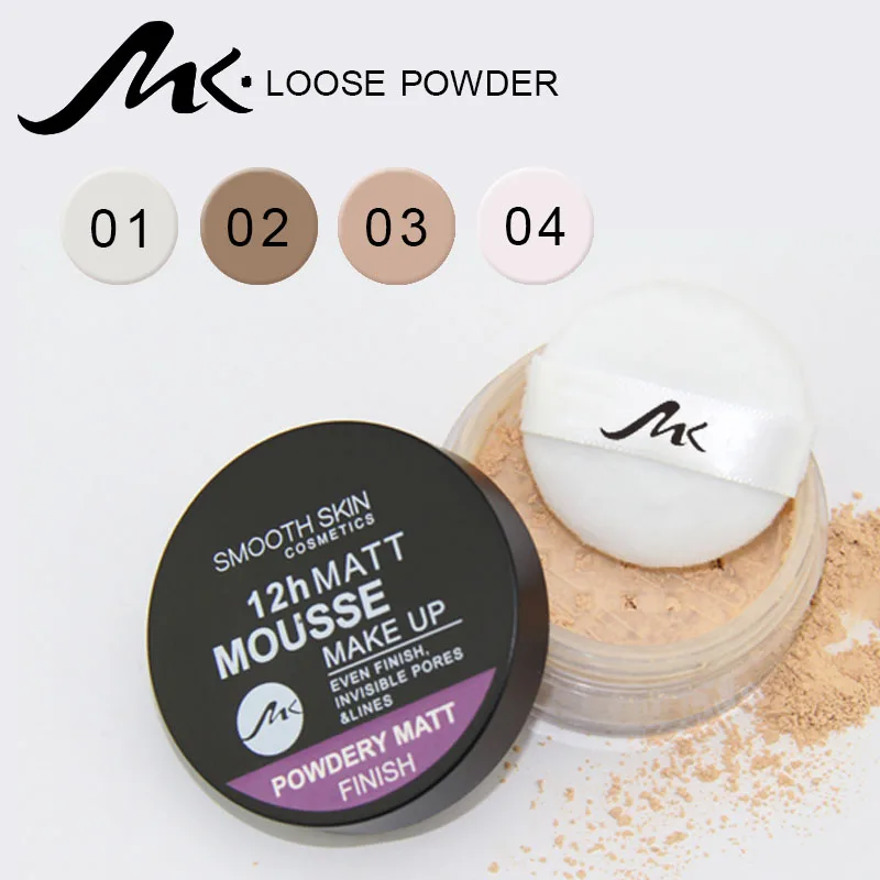 MK brand Matte mineral loose powder oil control concealer face setting
