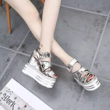 Wedges 14cm platform shoes 2016 spring and summer T-Taiwan high with sandals shoes