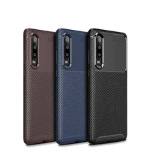 For Huawei P30 Case Soft Silicone Shockproof Carbon Fiber skin Protective Back Cover Case for huawei p30 Pro full cover shell