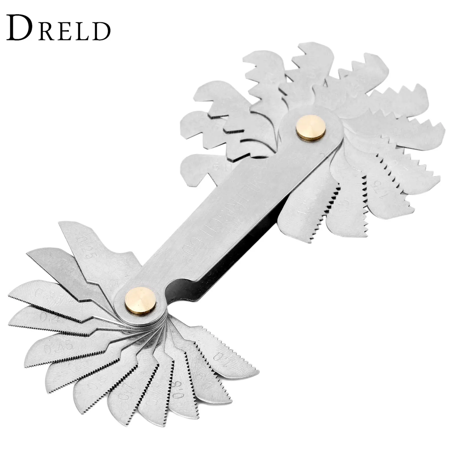 DRELD 24Pcs Thread Plug Gage Steel Metric Screw Pitch 60 Degree Thread