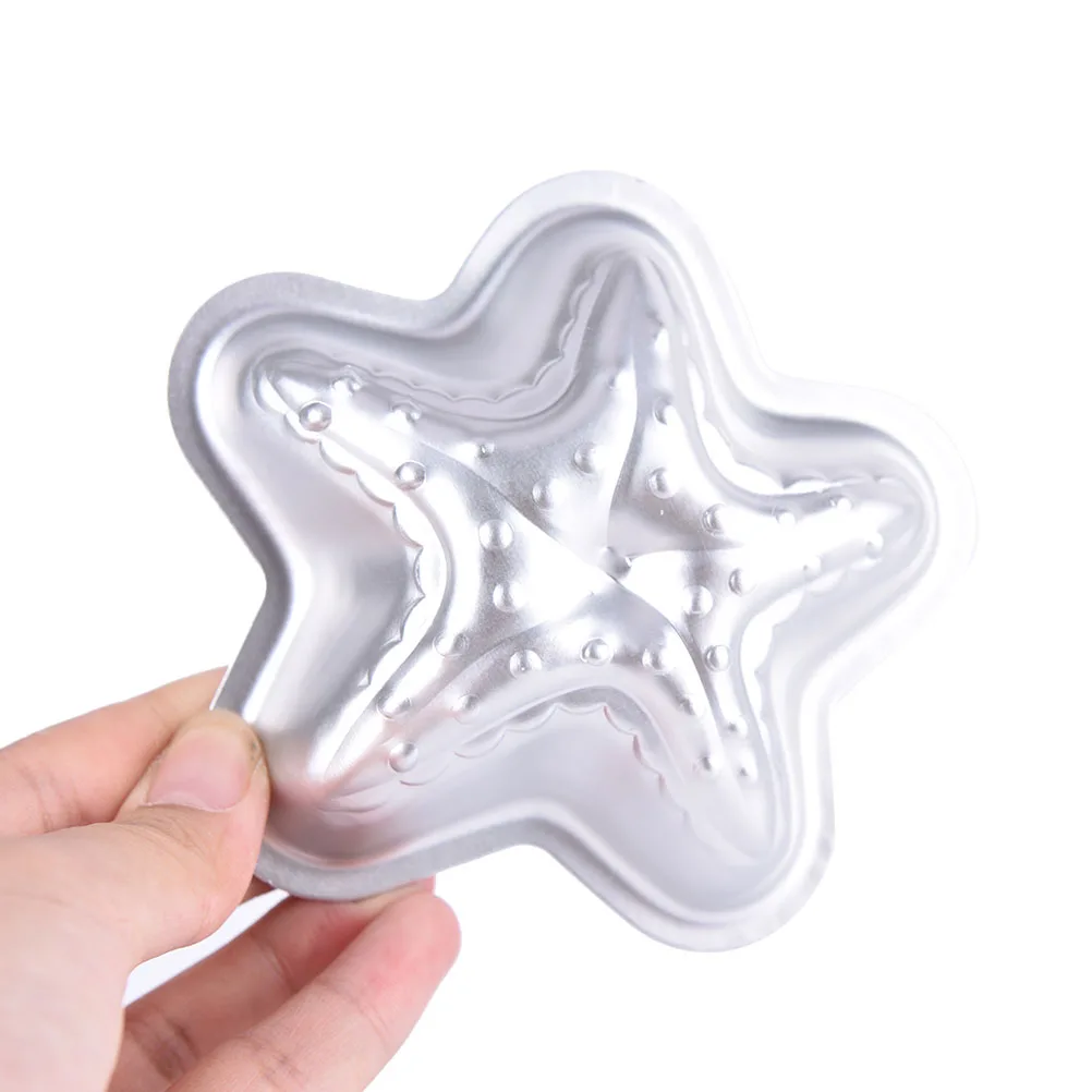 8 шт. серебряный цвет алюминий Морская звезда сердце в виде ракушки шар 3D Бомба для ванны форма шар Сфера Ванна Бомба Форма