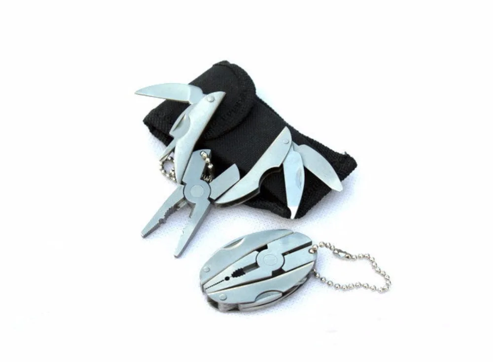 

High Quality Outdoor Portable Foldaway Keychain Pocket Multi Function Mini Tools Pliers Knife Screwdriver Kits