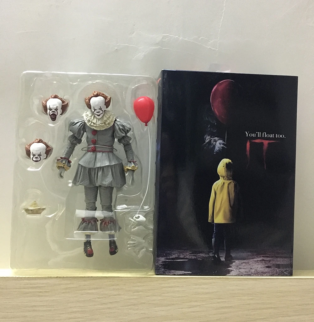 Horror Movie It Character NECA Joker With Balloons Pennywise Action Figure Model Toy for Christmas Halloween Gifts (008)