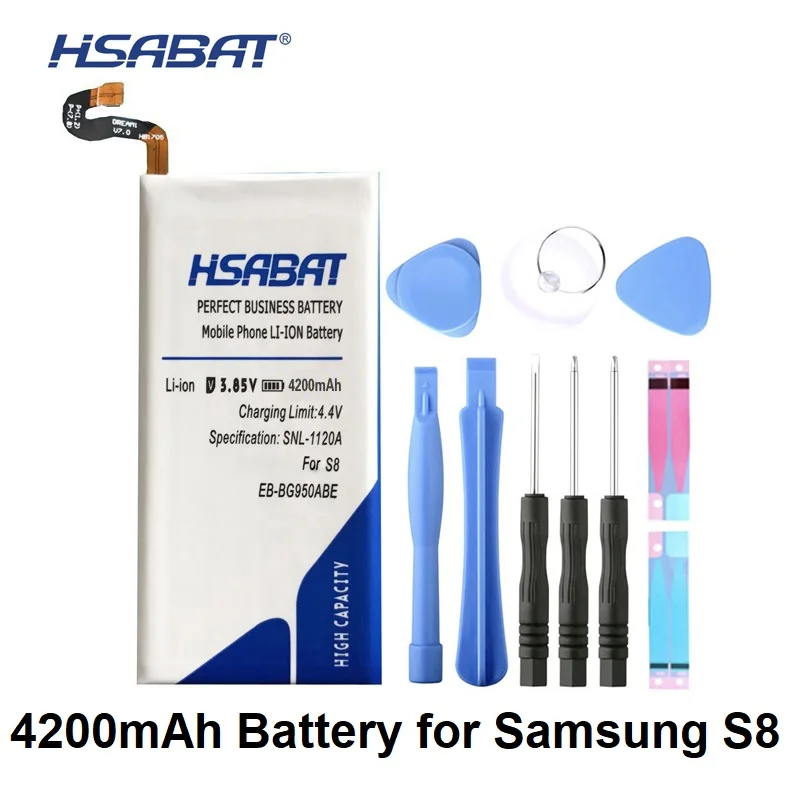 

HSABAT 4200mAh EB-BG950ABE Battery for Samsung Galaxy S8 G9508 G9500 G950U SM-G9508 SM-G G Project Dream G950A G950T G950 G950F