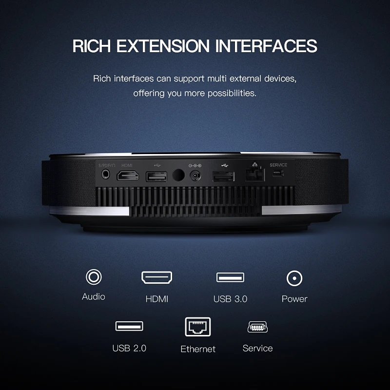 JMGO N7L proyector Full HD 1920*1080 P 2G + 16G 700 lúmenes ANSI inteligente Beamer WIFI Bluetooth altavoz HDMI USB soporte 4 K TV LED - 6