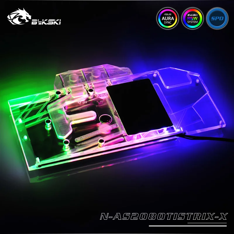 Блок водяного охлаждения Bykski для ASUS ROG STRIX GTX 2080TI блок VGA кулер GPU 12v 4pin 5v 3Pin