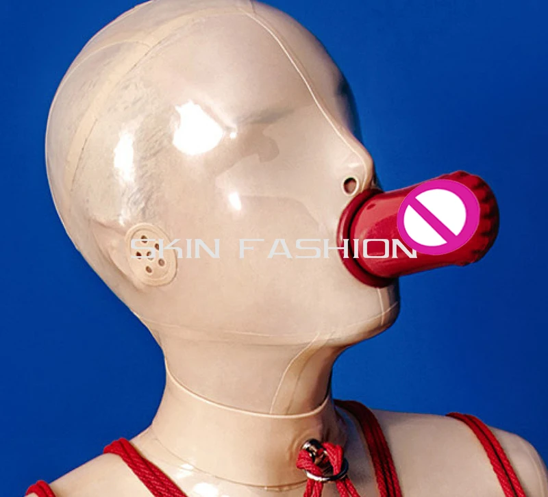 Free Shipping New Arrival Ear Holes Hood Latex Mask With Mouth 