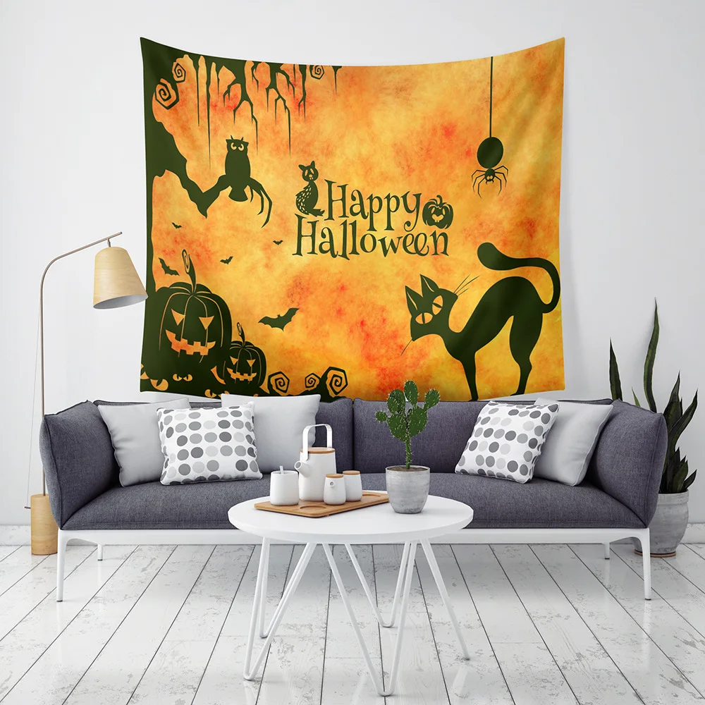 

Halloween Tapestry Wall Hanging Tapestries Nursery Decor Table Cloth Bedroom Living Room Bedspread Beach Towel Yoga Picnic Mat