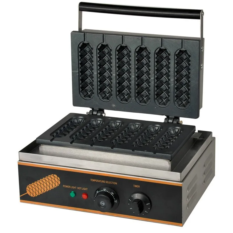 FY-119 6 pieces commercial corn hot dog waffle machine 110V/220V Electric French Hot Dog Lolly Waffle Maker Machine Baker Iron FY-119 6 pieces commercial corn hot dog waffle machine 110V/220V Electric French Hot Dog Lolly Waffle Maker Machine Baker Iron