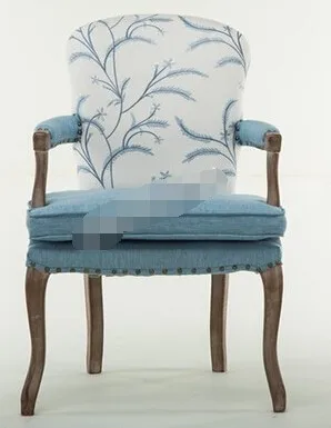 Американский Одноместный Досуг Массивная древесина диван стул. Европейский тип, восстанавливающий подлокотник древних способов. В исследовании обсудите стулья