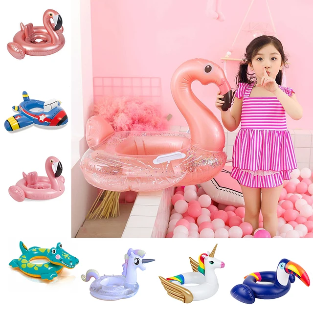 US $8.13 24 Style Inflatable Circle Baby Flamingo Float Swimming Ring Inflatable Unicorn Pool Float Child Se