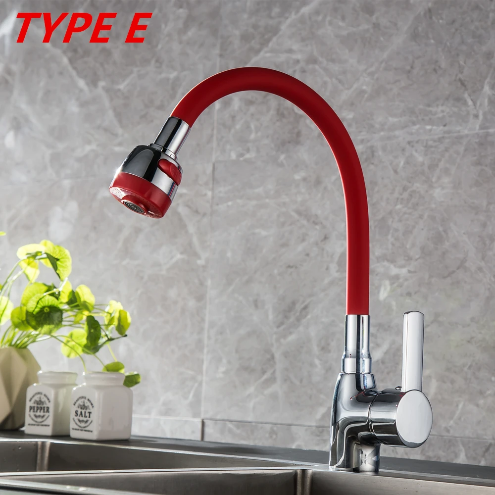 Business Style Silica Gel Nose Any Direction Rotating Kitchen Faucet Cold and Hot Water Mixer Torneira Cozinha Single Handle Tap5 (2)