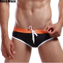 Солнцезащитные GRACE Лето Для мужчин трусы Плавание ming дышащая низкая талия Плавание пляжная нижнее белье Магистральные Плавание шорты быстросохнущая трусы