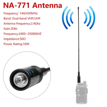 

Two Way Radio 144/430MHz for Kenwood BAOFENG UV-5R BF-888S NA-771 NA771 SMA-F SMA Female Dual Wide Band Flexible Antenna VHF/UH