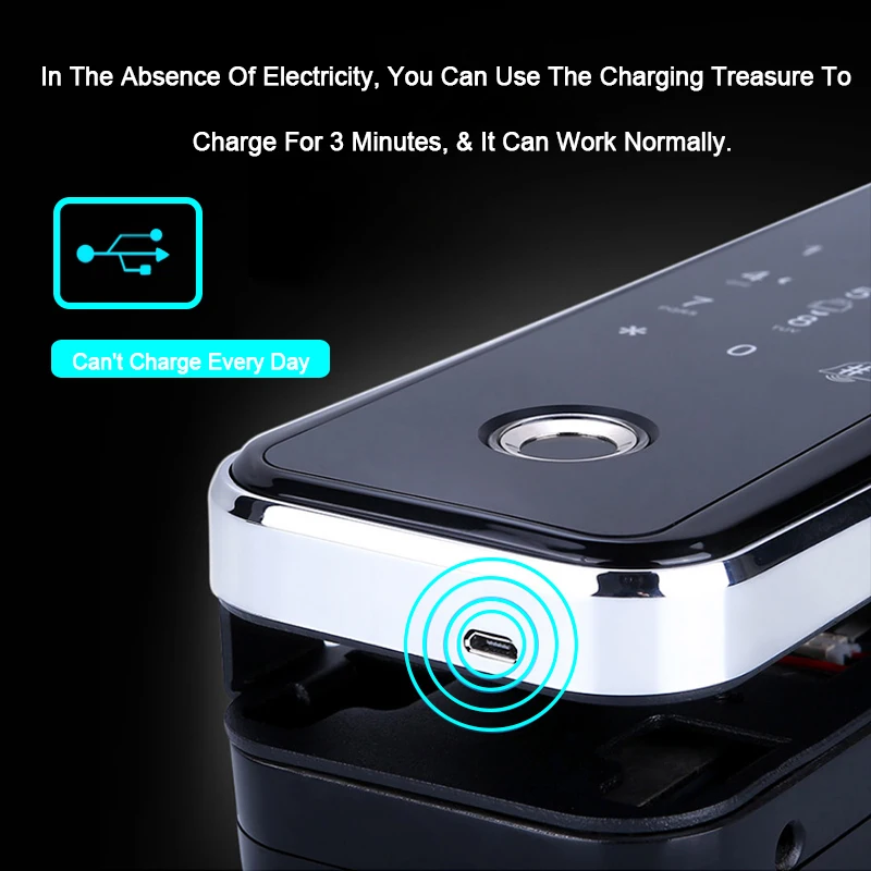 Eseye Fingerprint Lock Wood Glass Doors Keyless For Office and Homes Anti-theft Smart Card Biometric Door Lock Glass Door Lock  
