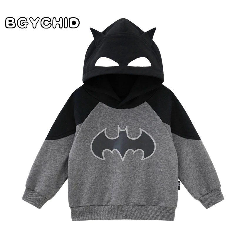 Black Baby Sweatshirt Boys Spiderman Hoodie Winter Thermal Wool Kids Outerwear Boys Kids Fleece Sweatshirts 0