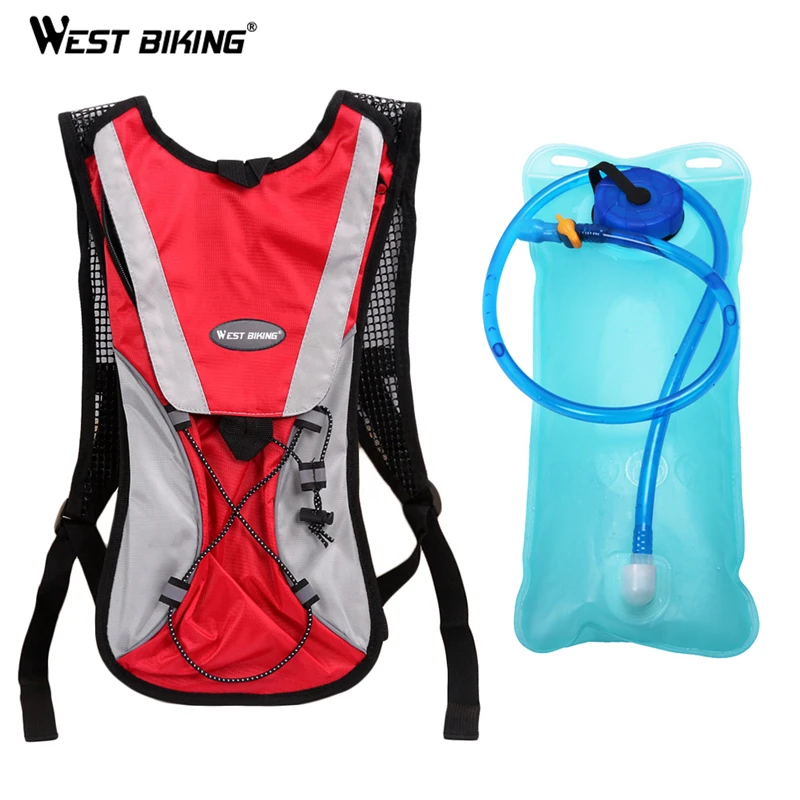 WEST BIKING 2.5 L Portable Water Bag Cycling Backpack Wide Mouth Hydration Water Bladder Bag Bike Sports Cycling Bicycle Bag