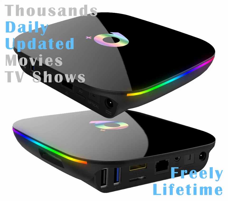 Qplus 6K Android Smart Streaming TV Box 4G/64GB H6 A53 Quad Core Mali-720 4GB/32GB