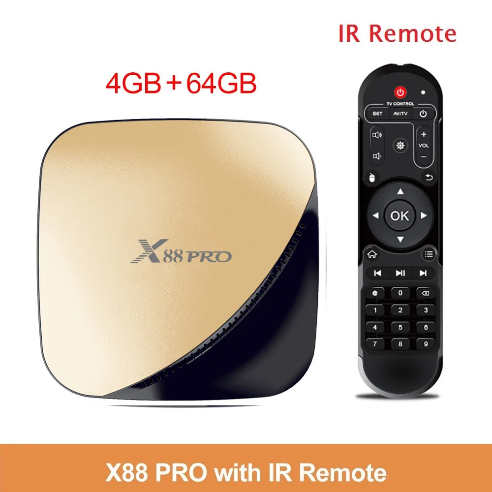 Android 9,0 ТВ приставка X88 PRO 4 Гб 64 Гб 32G RK3318 1080P 60fps H.265 USB3.0 Google Play Store Netflix Youtube 4K медиаплеер 2G 16G - Цвет: Golden-4G64G