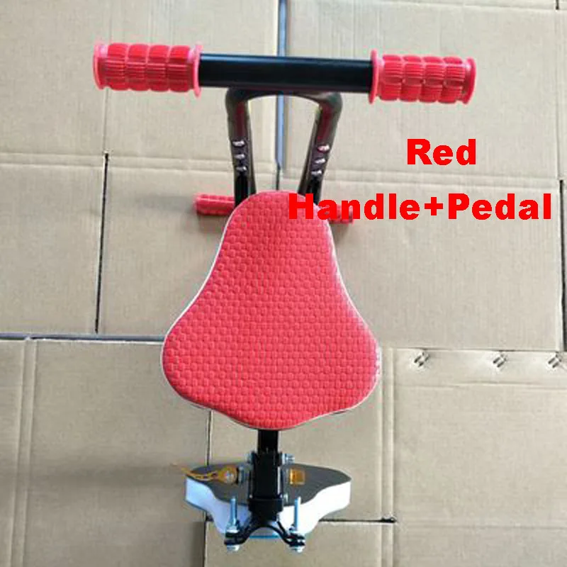 Электрический скутер, детское седло, детское сиденье, складное детское сиденье, регулируемое детское кресло для электрического скейтборда, скутера, электровелосипеда - Цвет: Handle Pedal  Red
