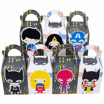 

Mini Superhero Favor Box Candy Box Gift Box Boy Kids Birthday Party Supplies Decoration Event Party Supplies