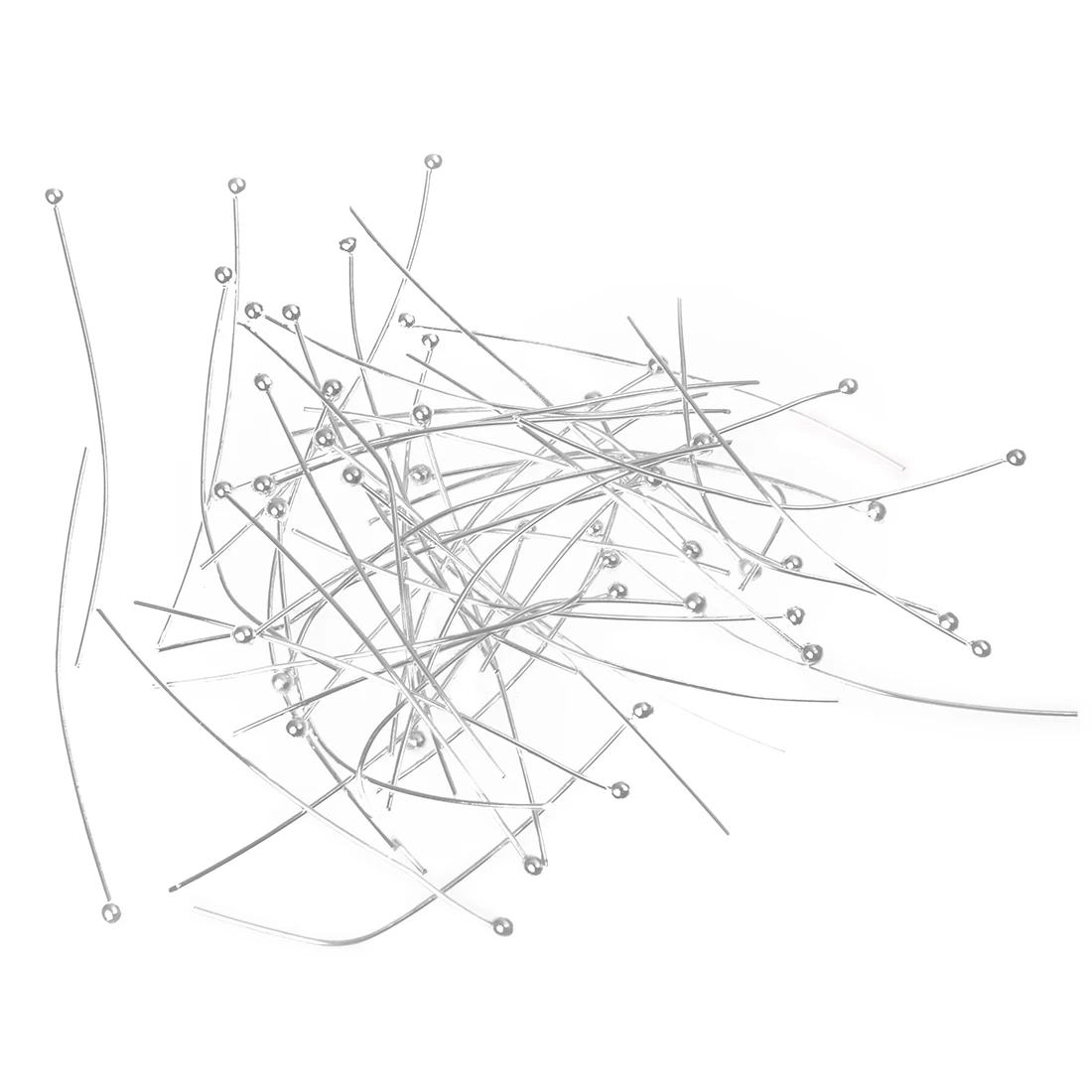 50 шт. Серебряная головка шпильки 1,5 дюймов