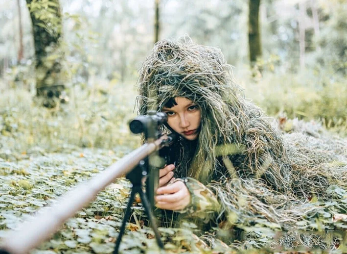 Ghillie костюм пустыня прочная дышащая сетка подкладка Охота камуфляж снайпер