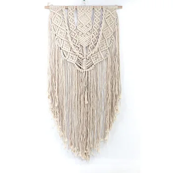 

Boho Handmade Cotton Wall Hanging Tapestry Lace Tassel Fabrics Bohemian Backdrop Wedding Decoration Macrame Wall Art