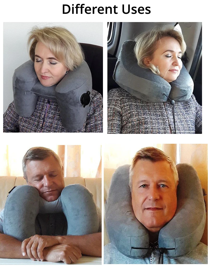 Новейший Travelsky upgrade складной h-образный надувная подушка в дорогу Шея поддержка для сна Комфорт самолет дорожная подушка