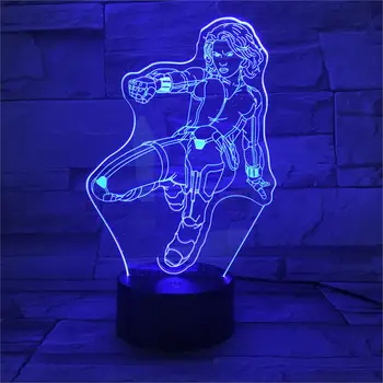 

Cartoon Black Widow 3D Lamp Sleeping Night Light Table Lamp Novelty Movie Gifts For Friends Kids Boys Bedside Decor