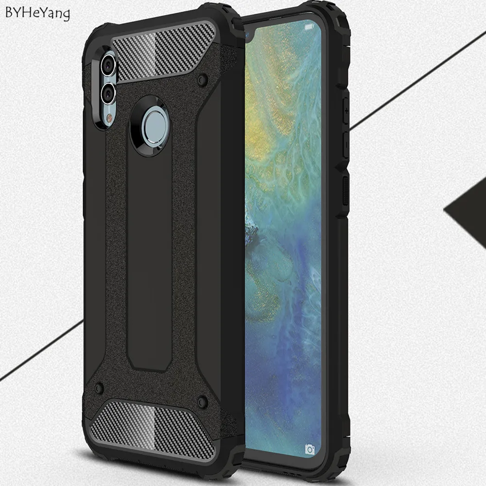 

BYHeYang 360 Armor Case For Huawei P Smart 2019 Case 6.21"Cover Stand Heavy Duty Shockproof Hybrid For Huawei Honor 10 Lite case